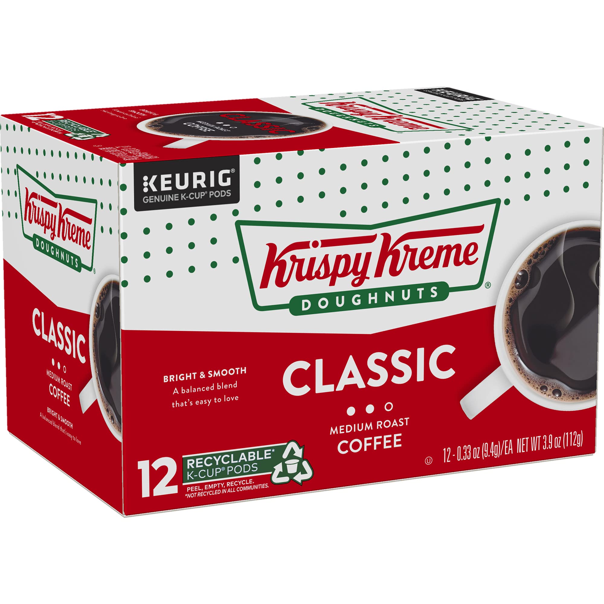 Brewed Krispy Kreme cup beside a doughnut illustrating perfect pairing
