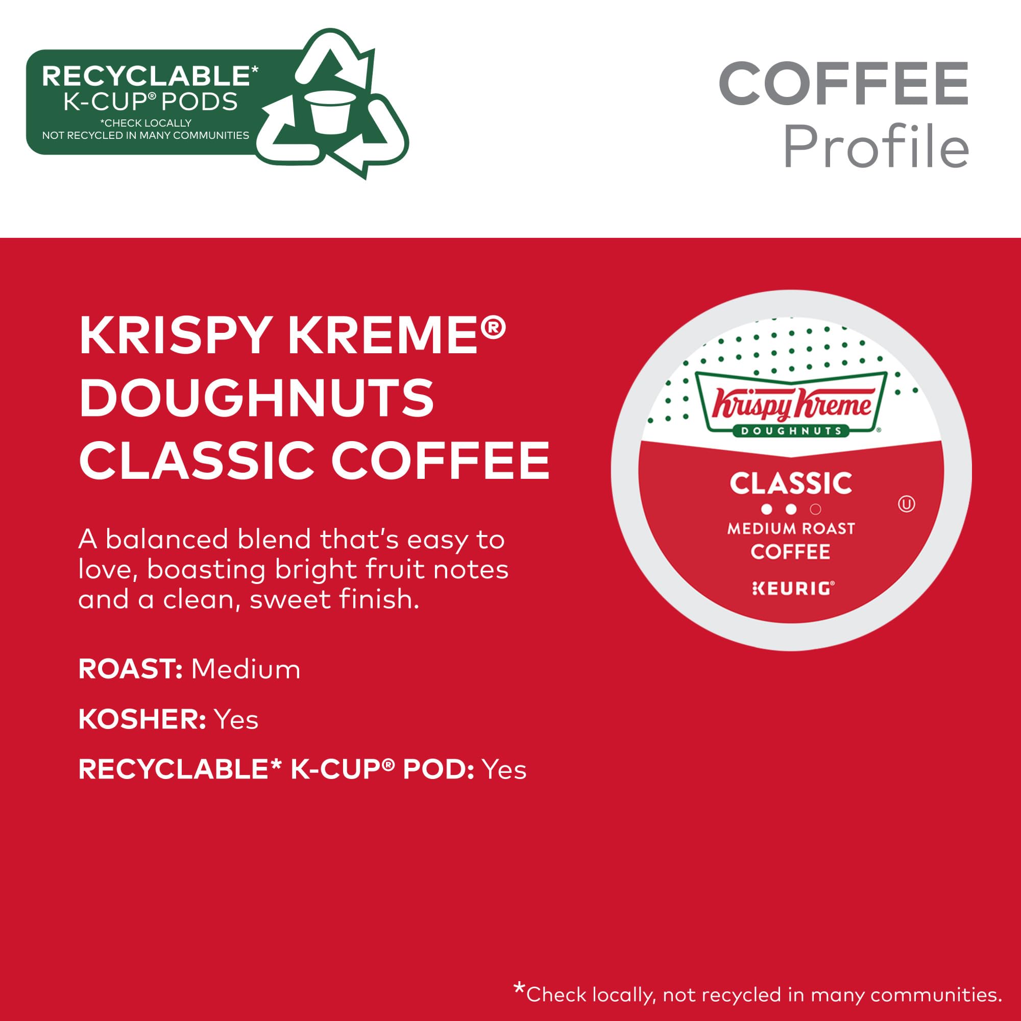 Freshly brewed Krispy Kreme cup beside a doughnut illustrating flavor pairing