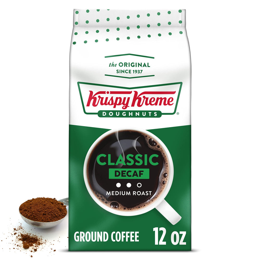 Krispy Kreme front packaging showing 12oz bag and recognizable brand, consistent flavor