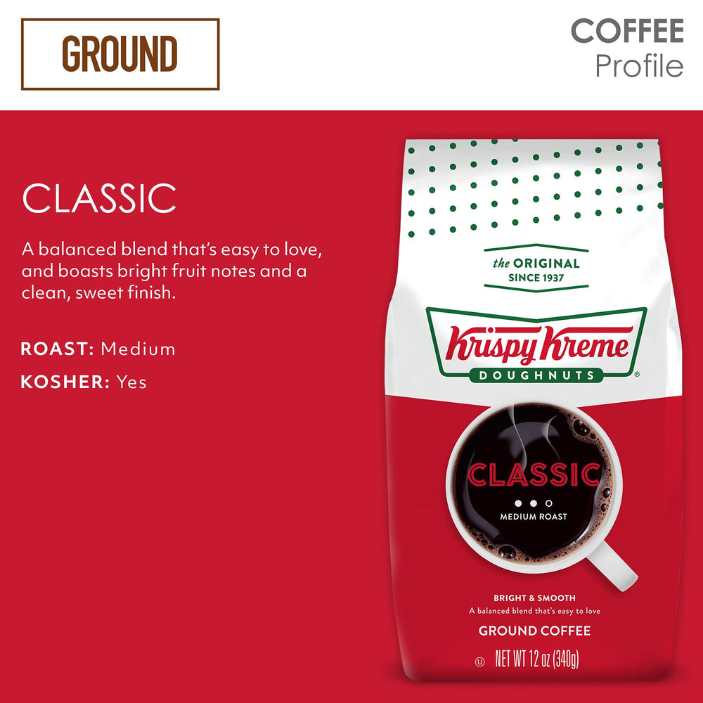 krispy kreme close-up of ground coffee texture showing smooth, even grind