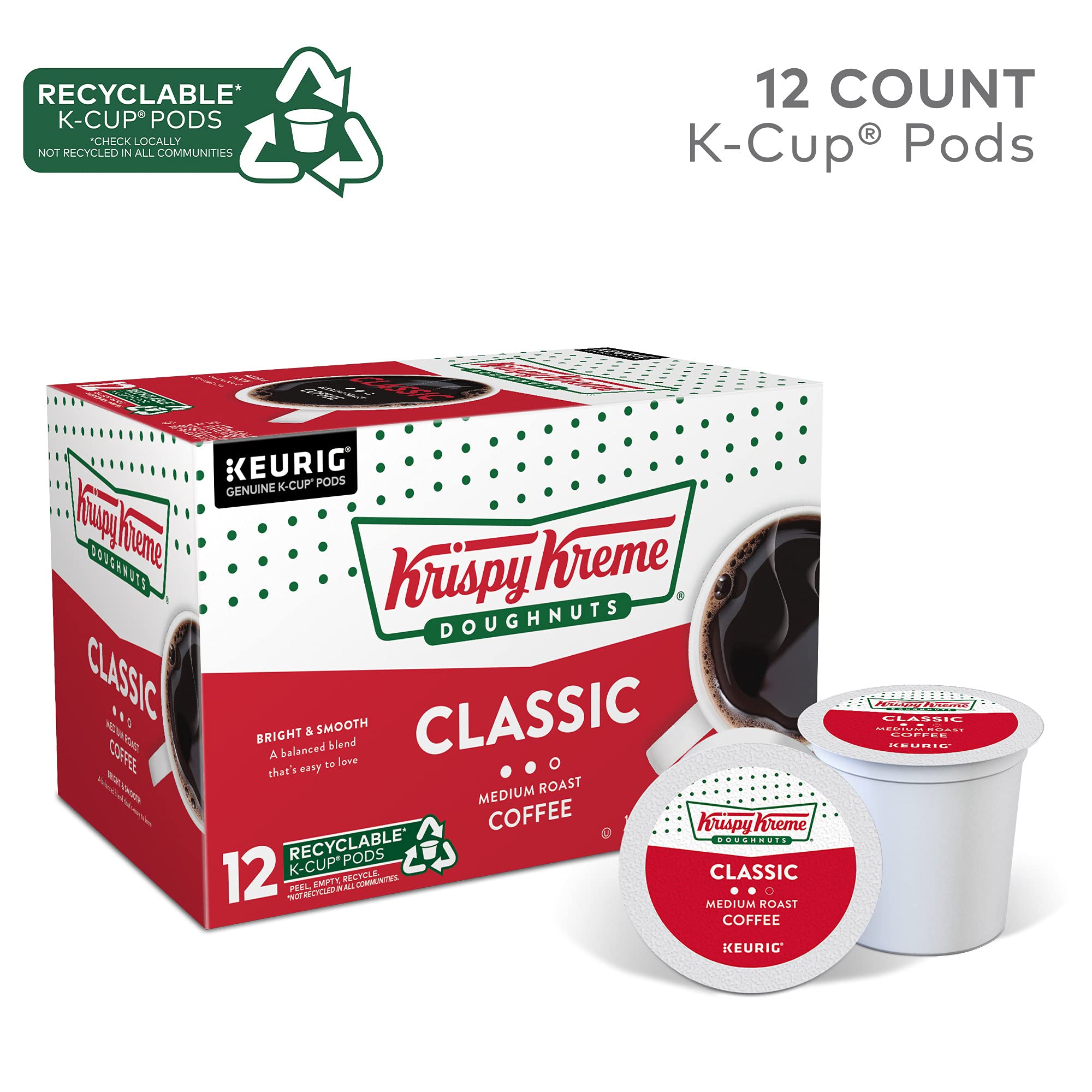 Krispy Kreme label and OU kosher badge displaying certification and trust