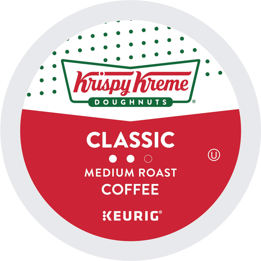 Hand holding a Krispy Kreme pod for size comparison and convenient portioning