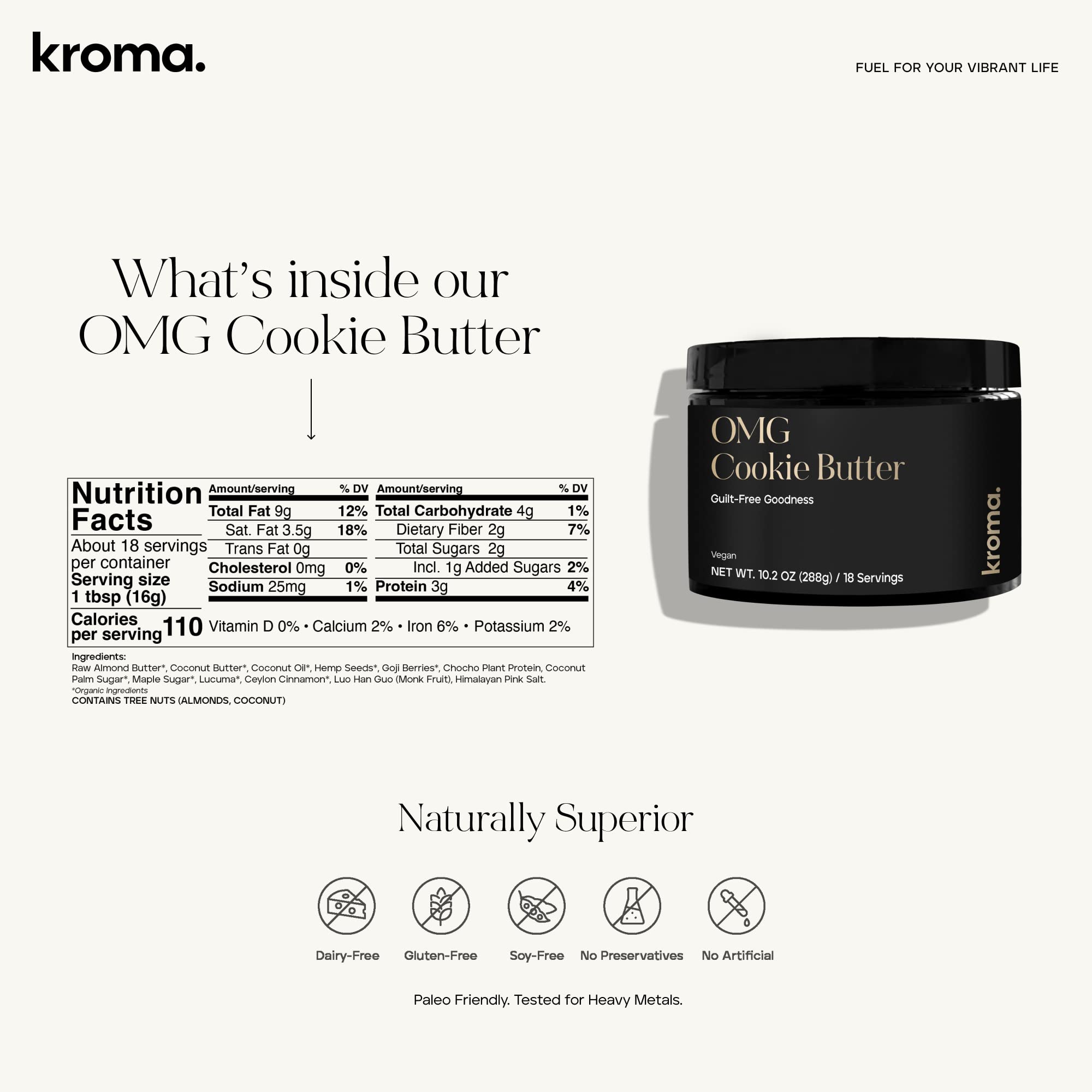 KROMA OMG Cookie Butter spread on toast illustrating buttery texture and flavorful breakfast boost