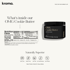 KROMA OMG Cookie Butter spread on toast illustrating buttery texture and flavorful breakfast boost