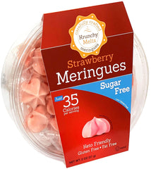 Krunchy Melts front packaging showing clear 2 oz pouch and label, great for portion control