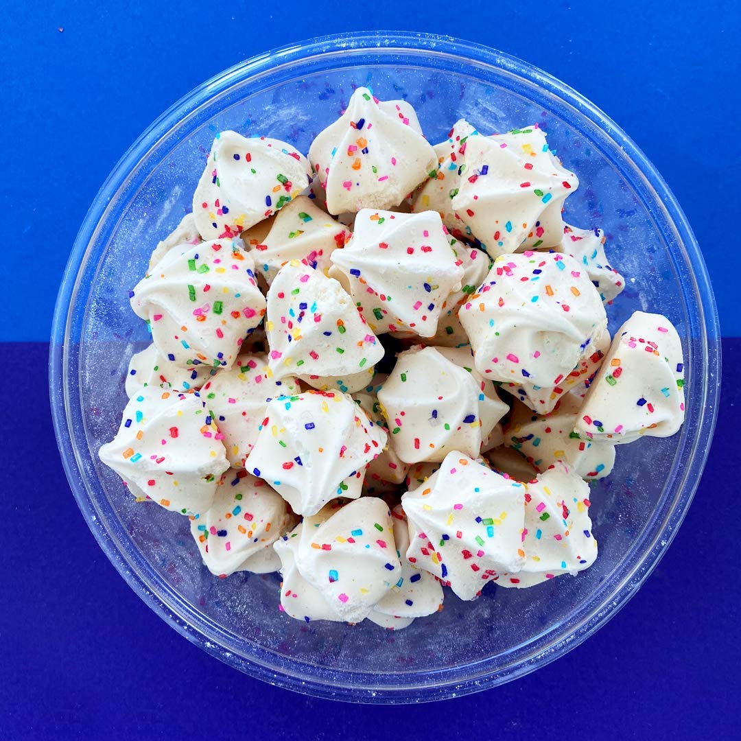 Krunchy Melts sprinkle detail on cookie showcasing festive look and celebratory appeal