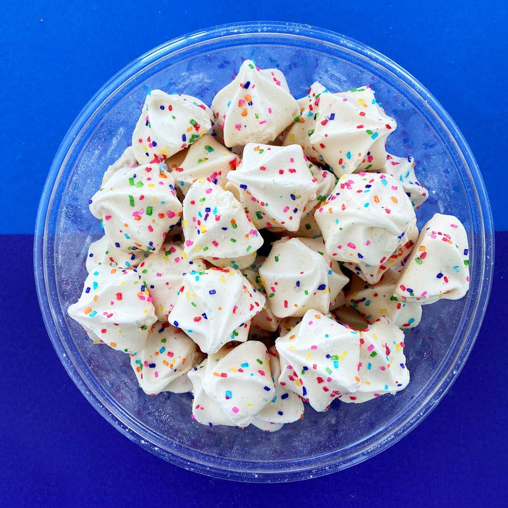 Krunchy Melts sprinkle detail on cookie showcasing festive look and celebratory appeal