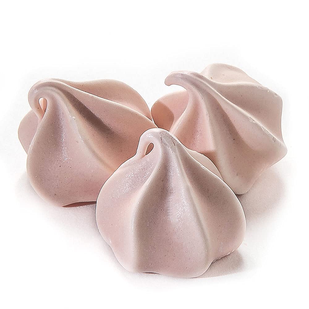 Krunchy Melts close-up texture highlights crisp, airy meringue and strawberry swirls