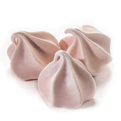 Krunchy Melts close-up texture highlights crisp, airy meringue and strawberry swirls