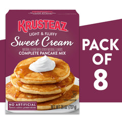 Krusteaz side label with nutrition and ingredient details for informed buyers