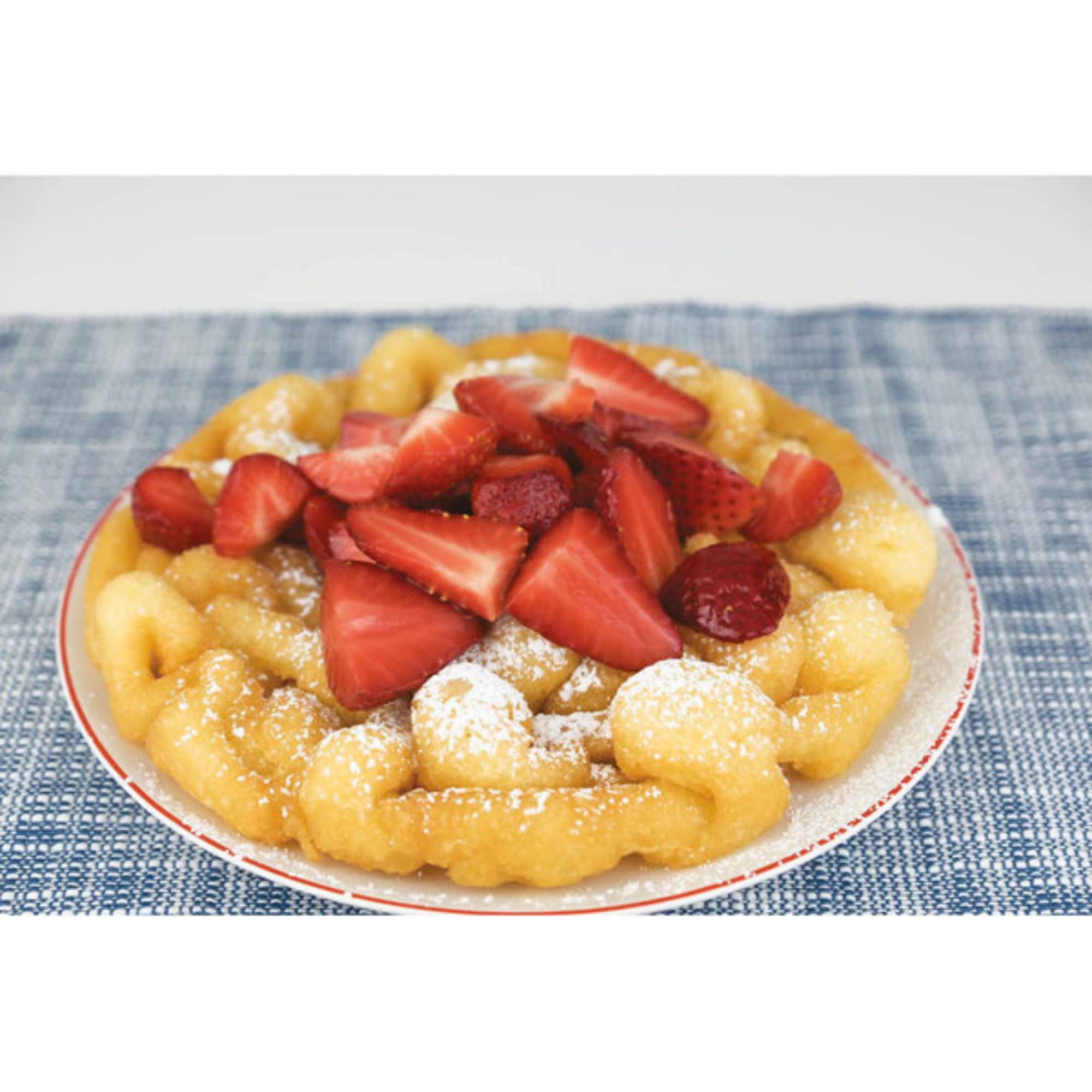 Krusteaz 5 lb box shown beside kitchen scale for portion and size clarity