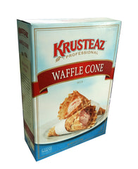 Continental Mills Krusteaz professional waffle cone mix front box showing brand and bulk size for reliable service