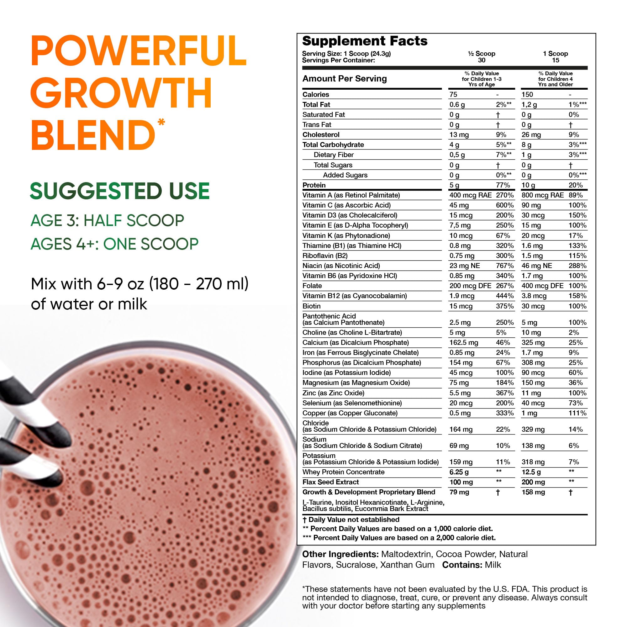 KTD BIOLABS container beside a cup showing serving size and scale