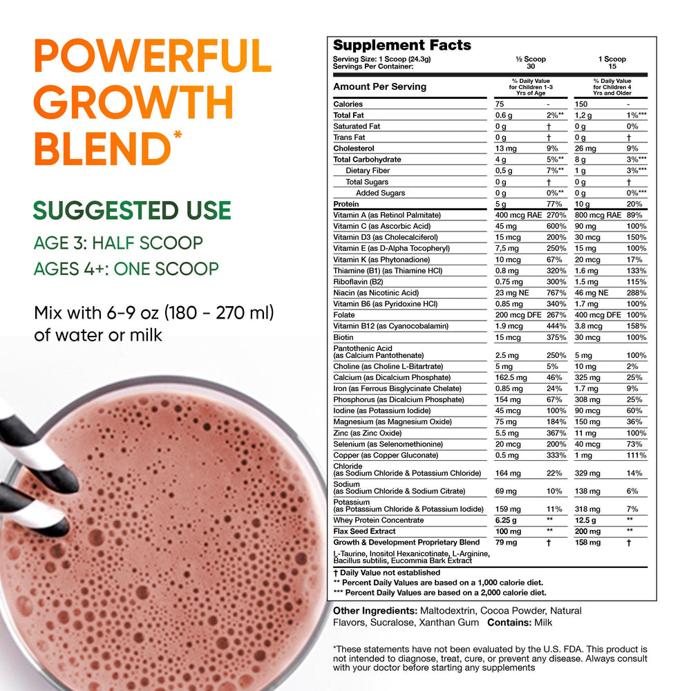 KTD BIOLABS container beside a cup showing serving size and scale