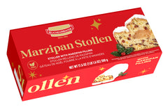 Kuchen Meister Marzipan Stollen gift box front view showing presentation and convenience