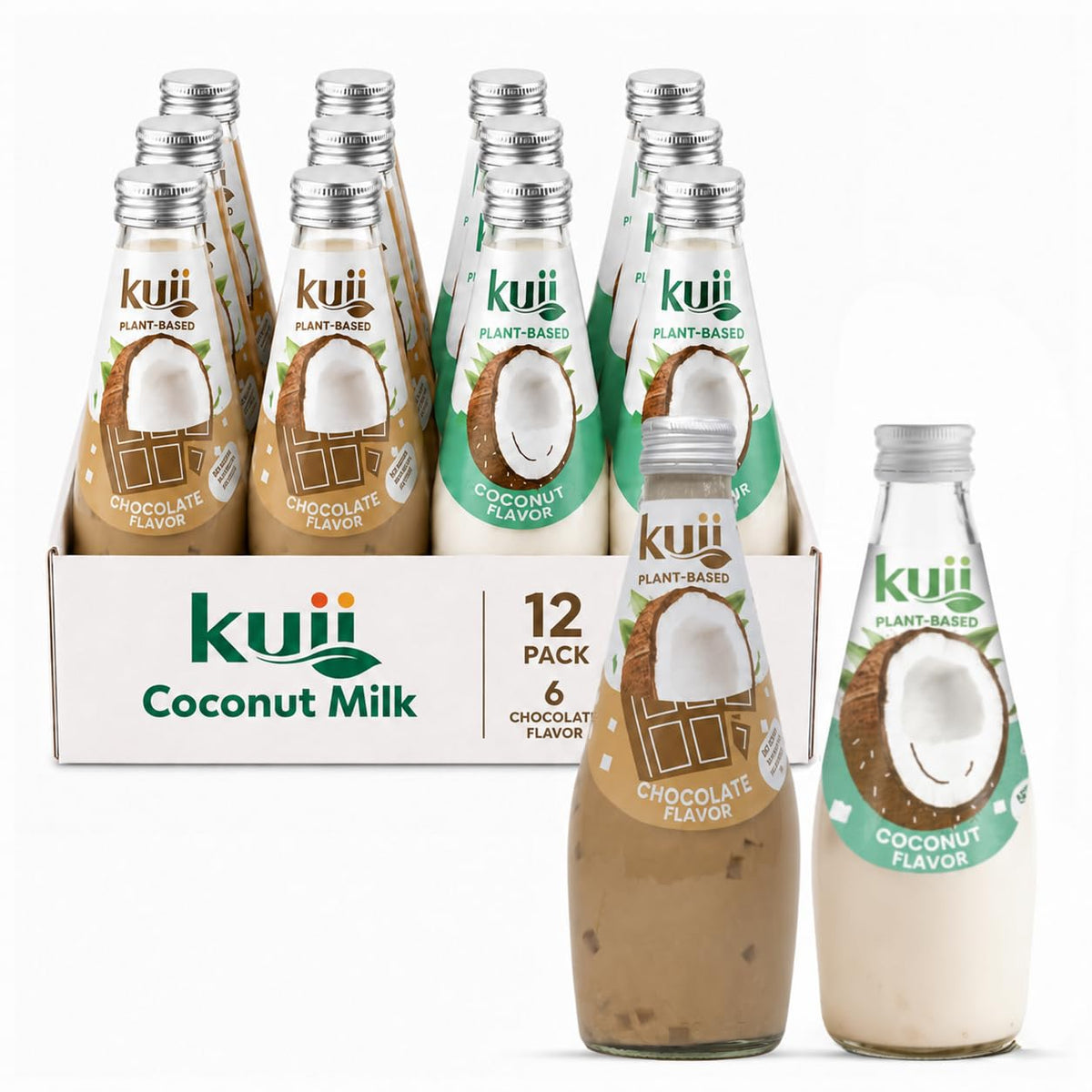 KUII front packaging of Original and Chocolate bottles showing variety pack and benefit freshness