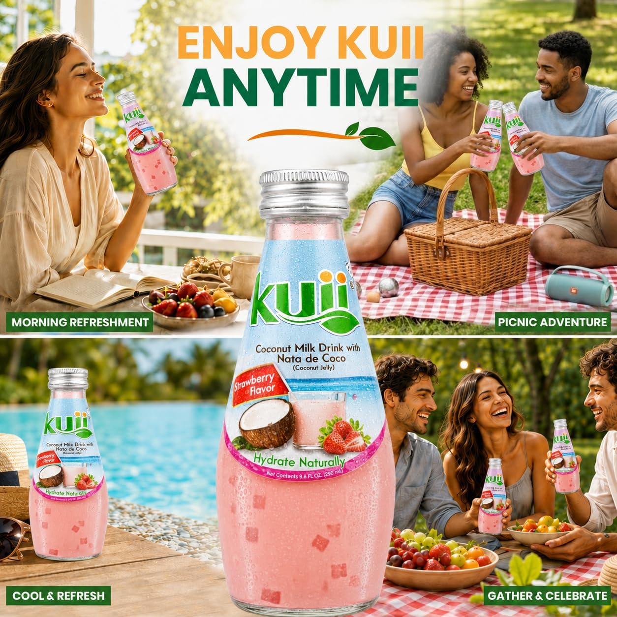 Kuii on a picnic table with friends showing social and sharing benefit