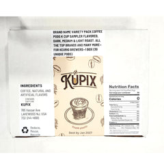 KUPIX pod inserted into Keurig machine producing quick, consistent brew
