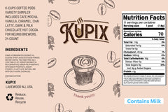 KUPIX brewed cup of hot cocoa in cozy setting for comforting enjoyment