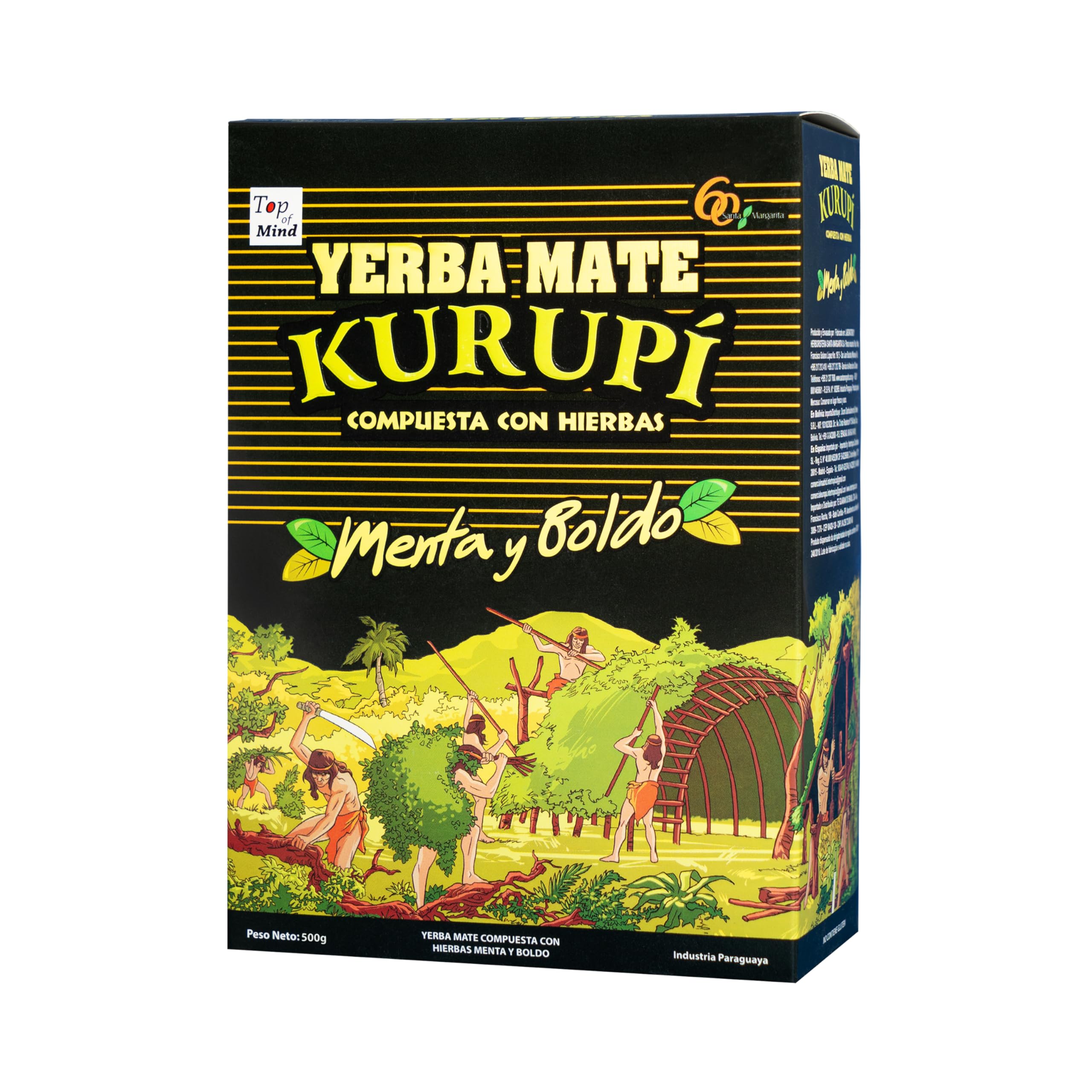 YERBA MATE KURUPI label close-up displaying product details