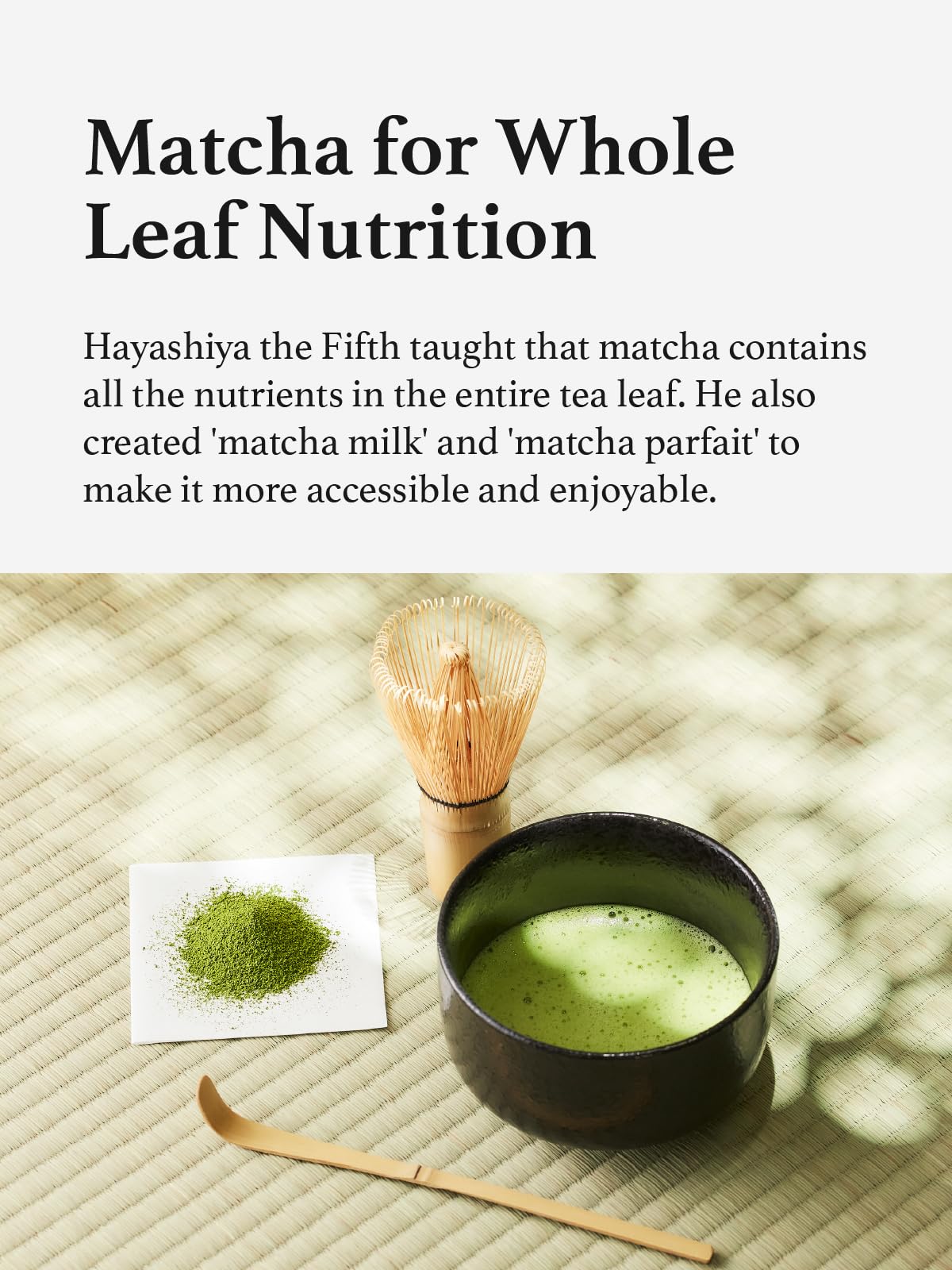 KYOHAYASHIYA fine matcha texture close-up for smooth whisking and mouthfeel