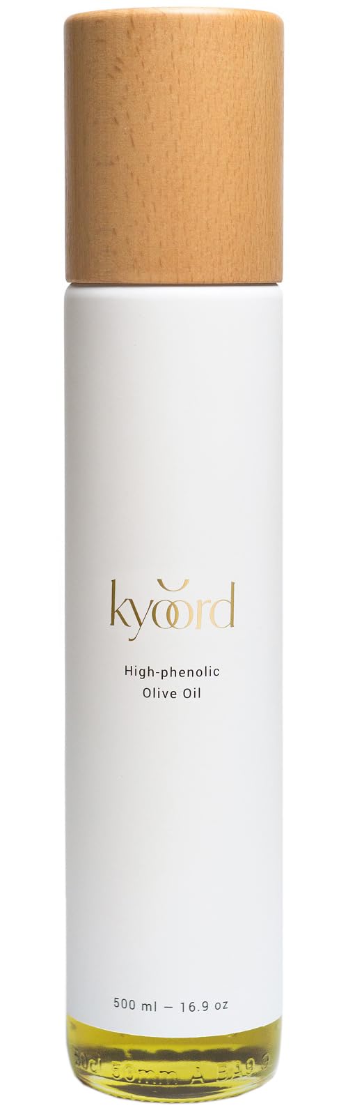kyoord front packaging showing 500ml bottle and green olive oil benefit flavor clarity