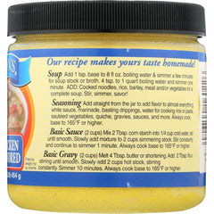 L.B. Jamison's chicken broth in a serving bowl illustrating rich flavor for soups and meals