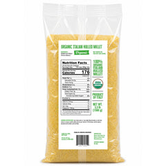 L'Oro Del Sud grain close-up revealing hulled millet texture and clean whole-grain quality