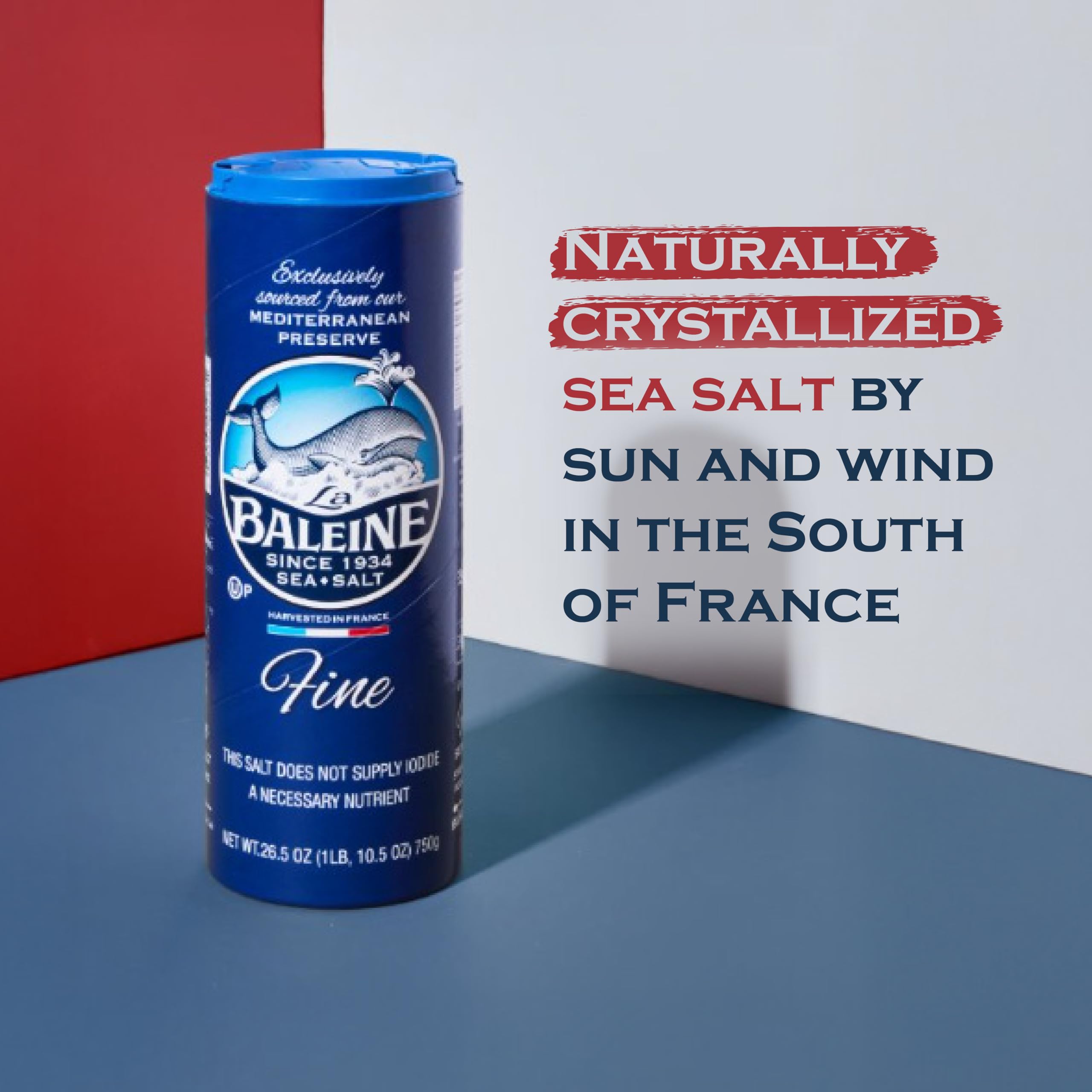 La Baleine canister top and pour spout letting you easily season dishes