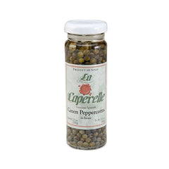 La Caperelle green peppercorns close-up texture showing firm brine-preserved berries