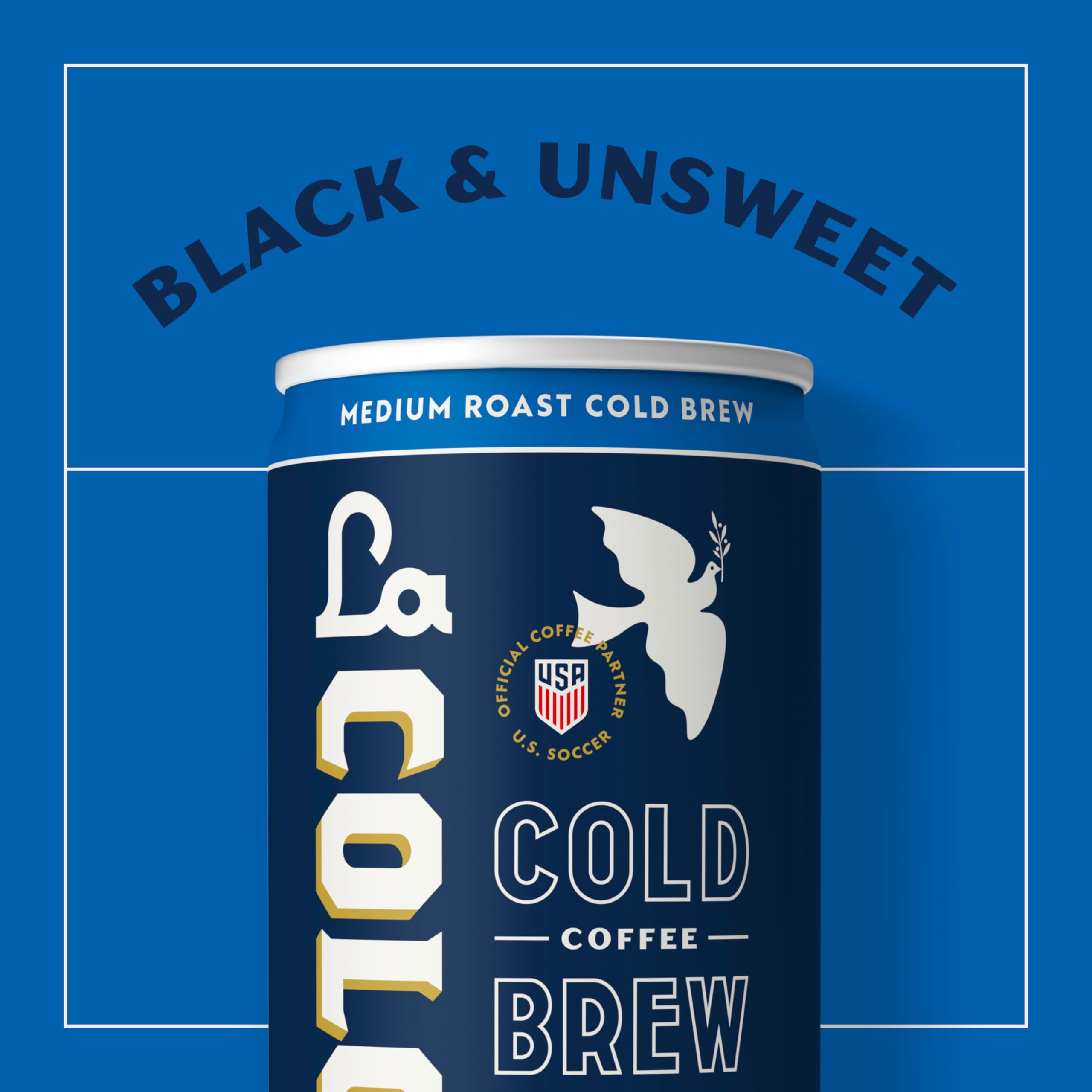 La Colombe can beside roasted beans showing craft roasting flavor benefit