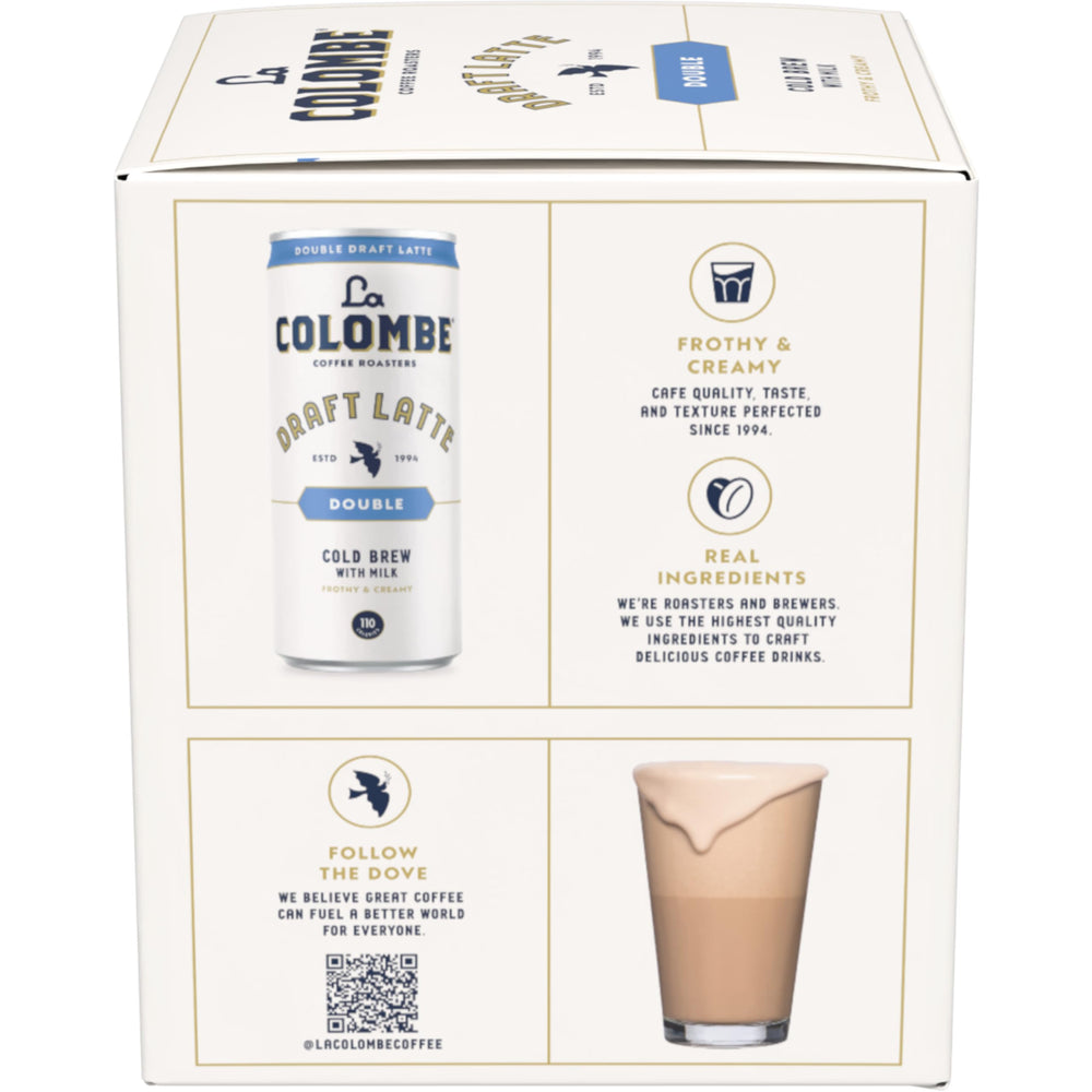 La Colombe can in hand demonstrating sip-thru lid and portable convenience benefit