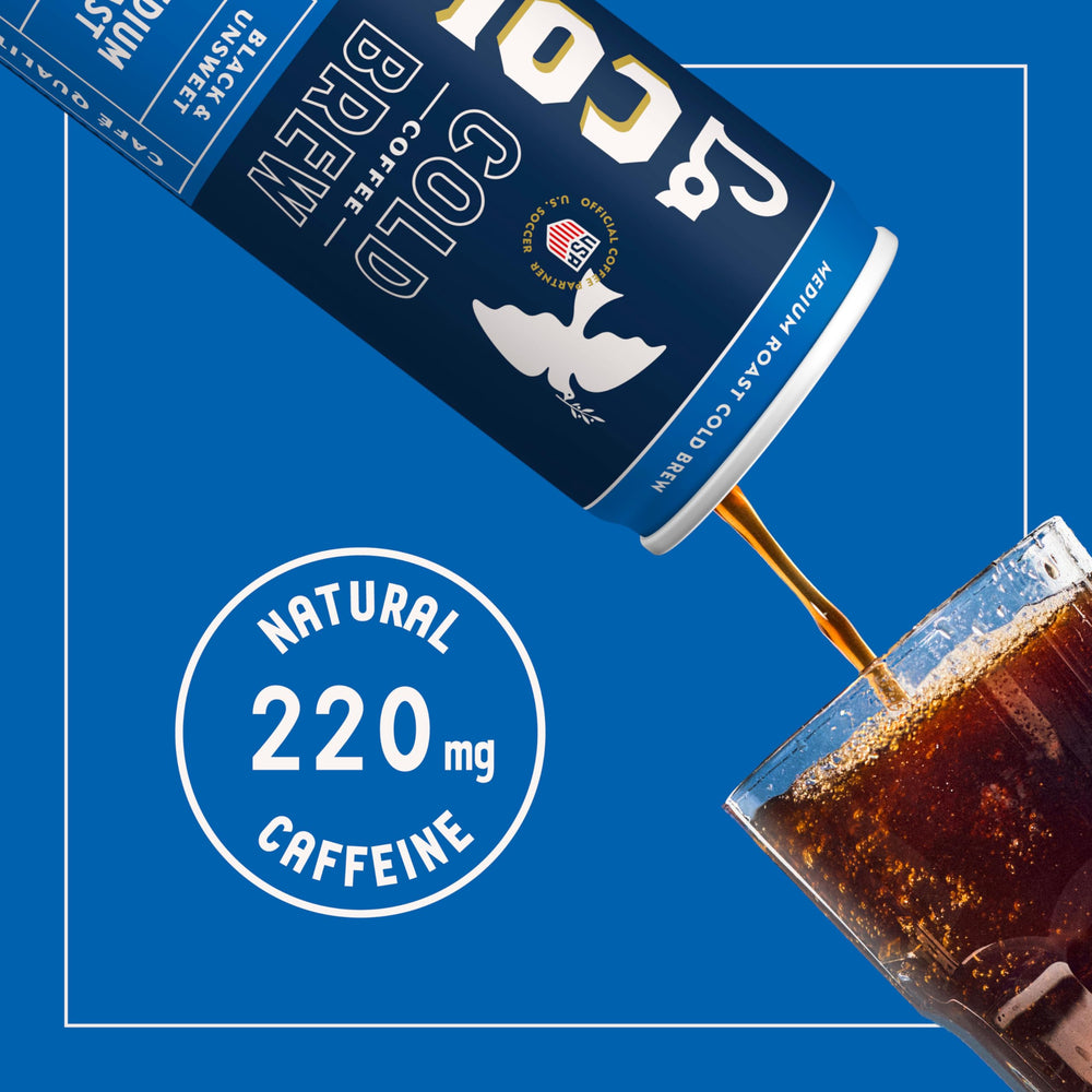 La Colombe 11 fl oz can opened showing ready-to-drink convenience benefit