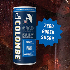 La Colombe cold brew poured over ice showing smooth taste and refreshment benefit