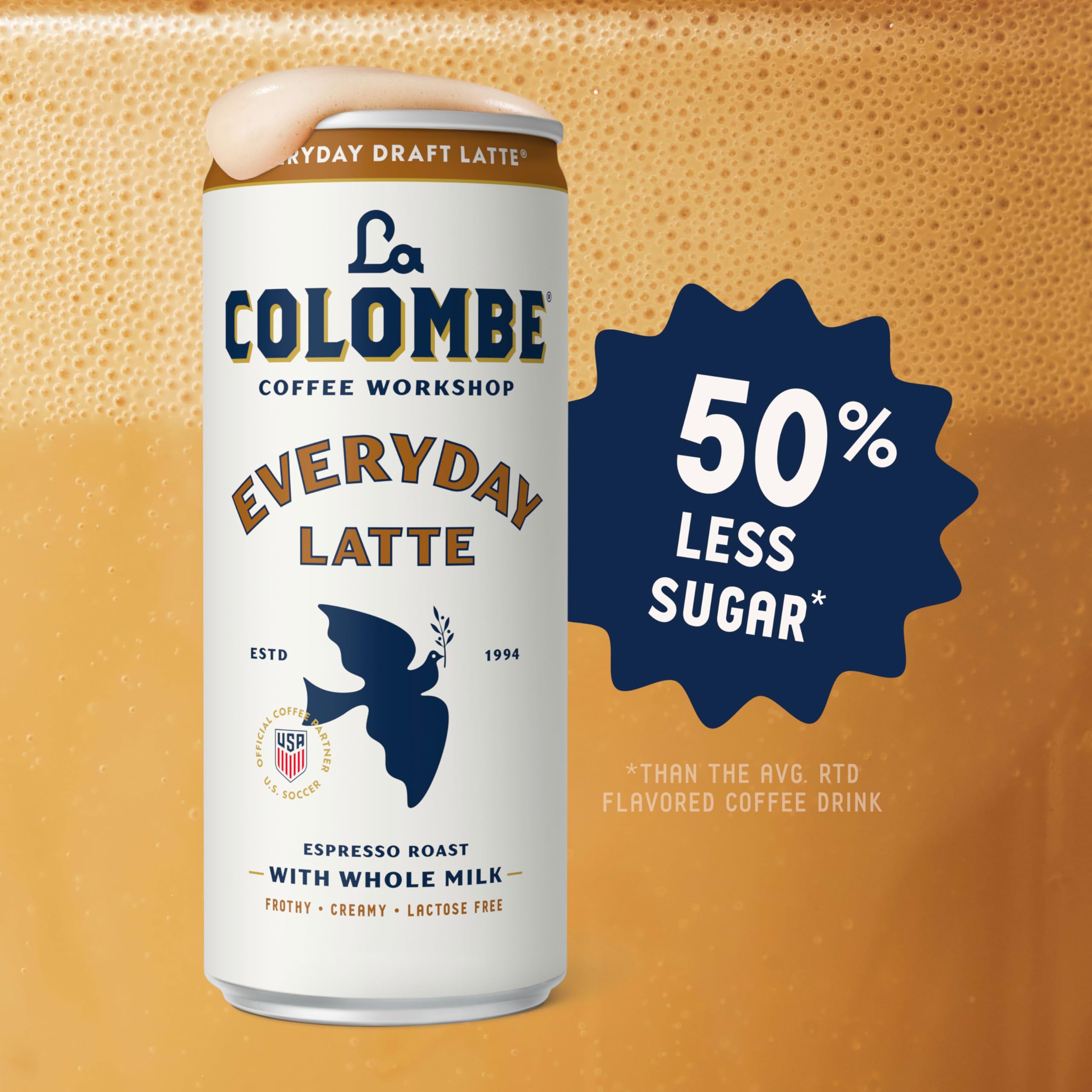 La Colombe cans chilled in fridge for best cold flavor preservation
