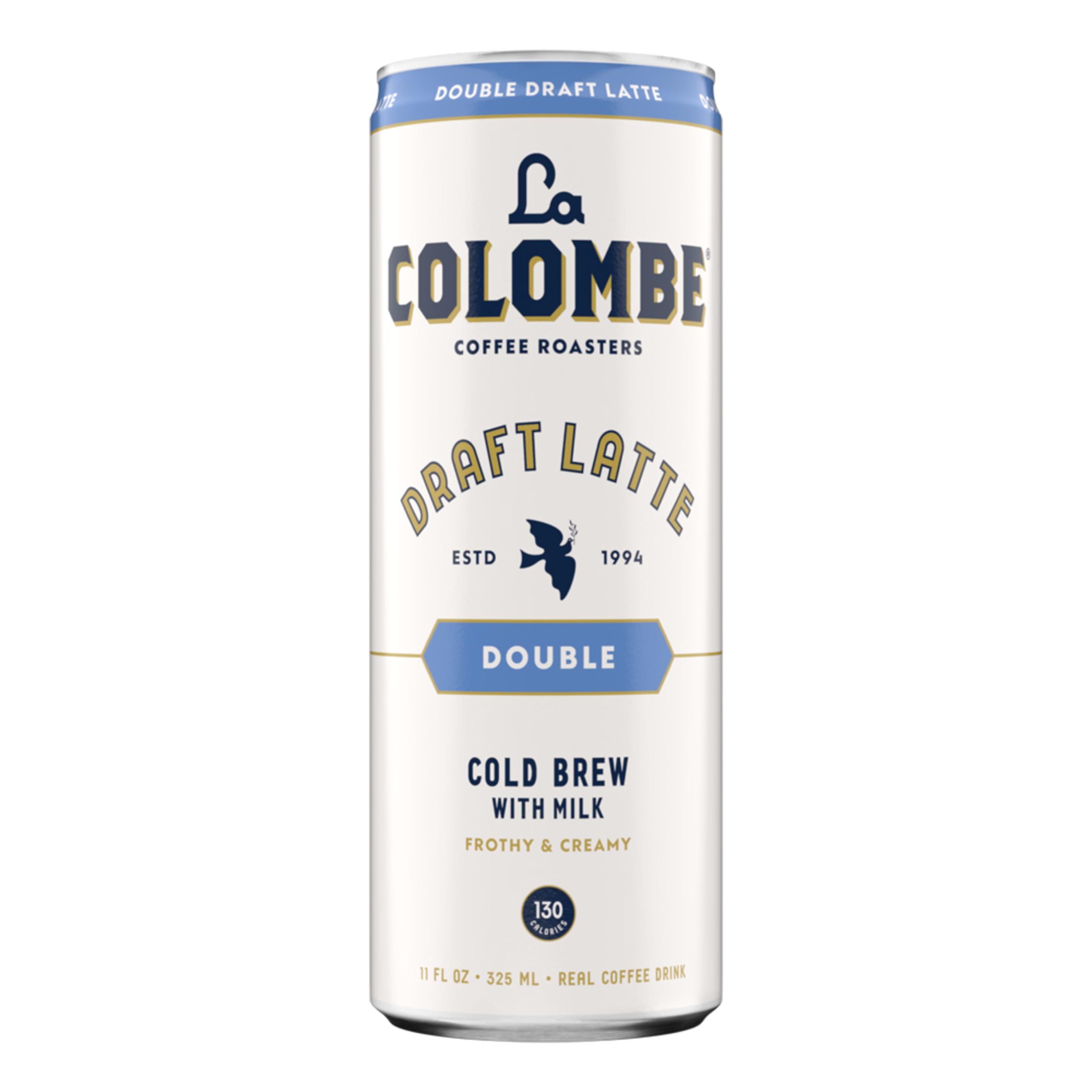 La Colombe can on kitchen counter in morning setting suggesting convenience
