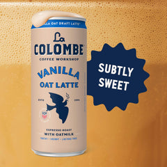 La Colombe ingredients label showing oatmilk and specialty coffee transparency