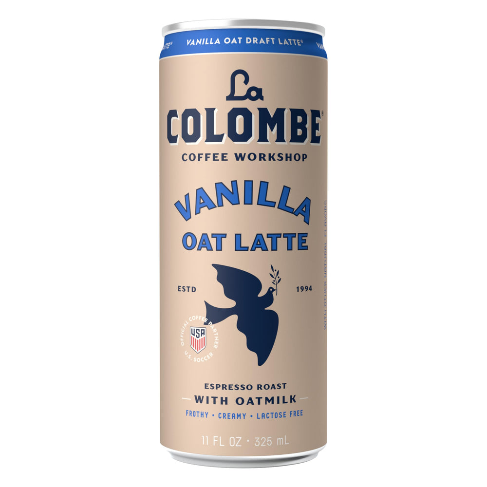 La Colombe stacked cans showing multi-pack value and easy storage benefit