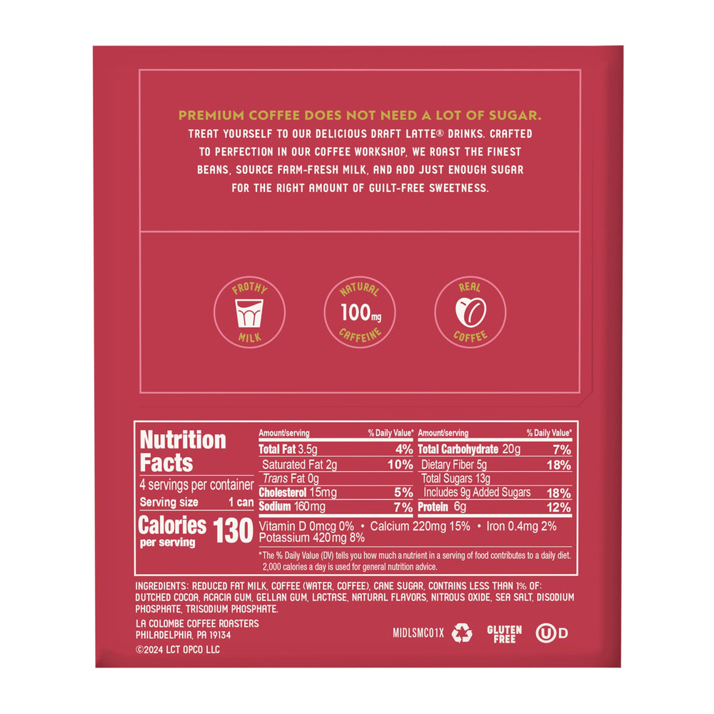 La Colombe can detail highlighting recyclable packaging and eco-aware benefit