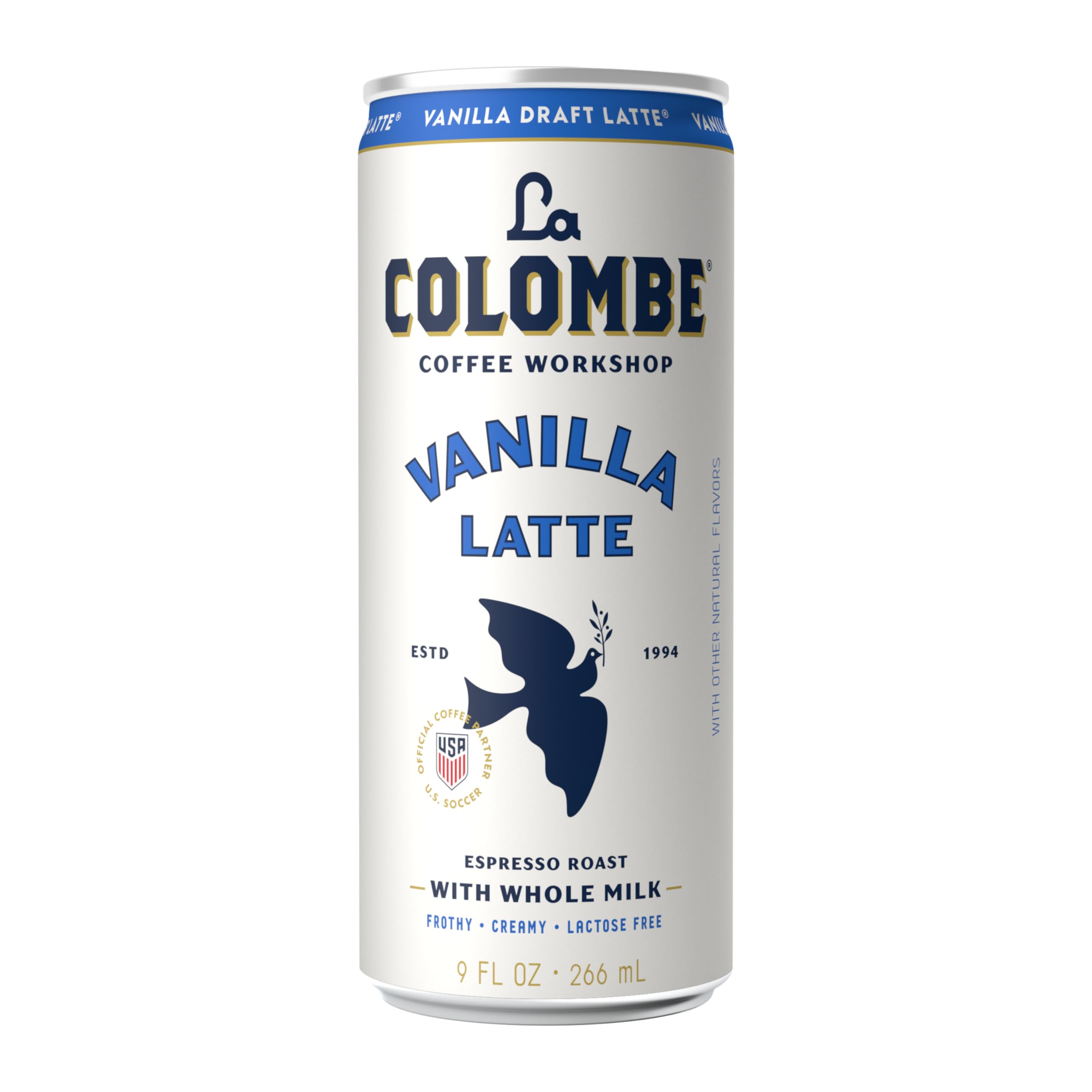 La Colombe nutrition label close-up showing calories and protein benefit
