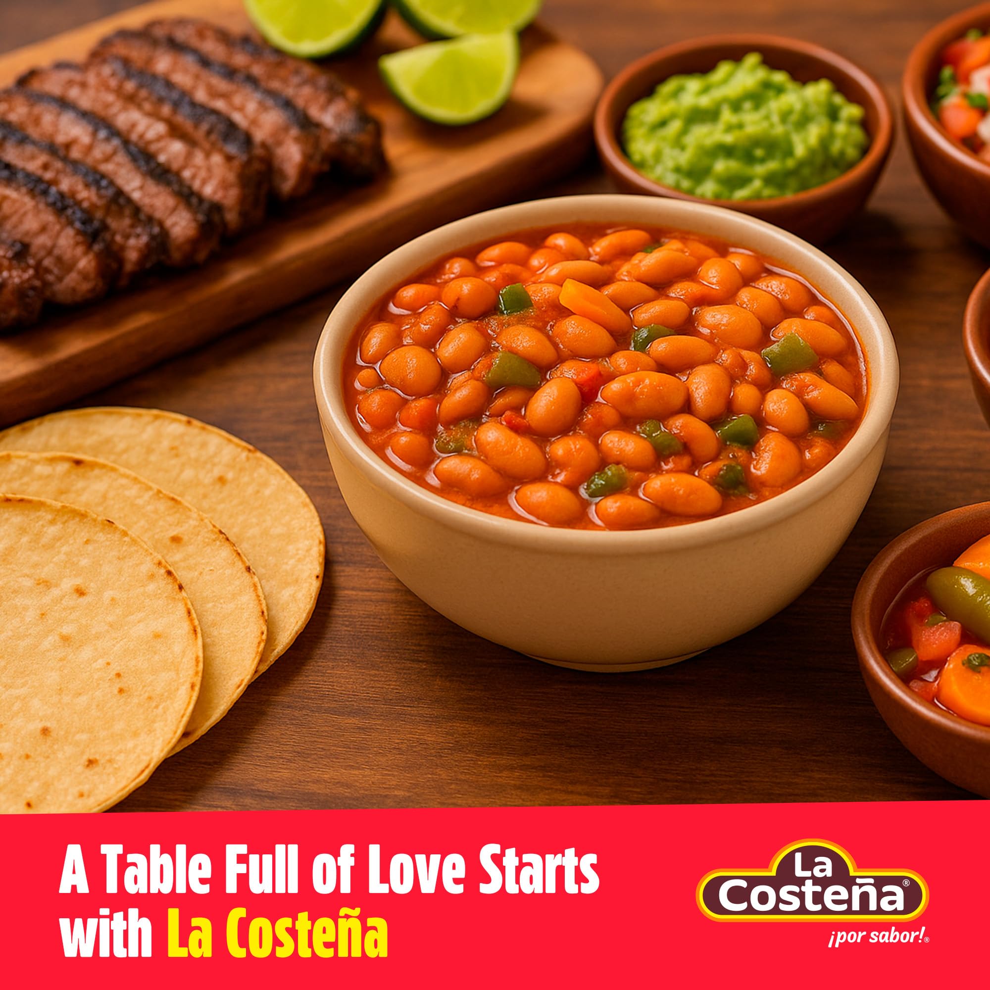 La Costeña twelve-pack in pantry illustrating long-term storage