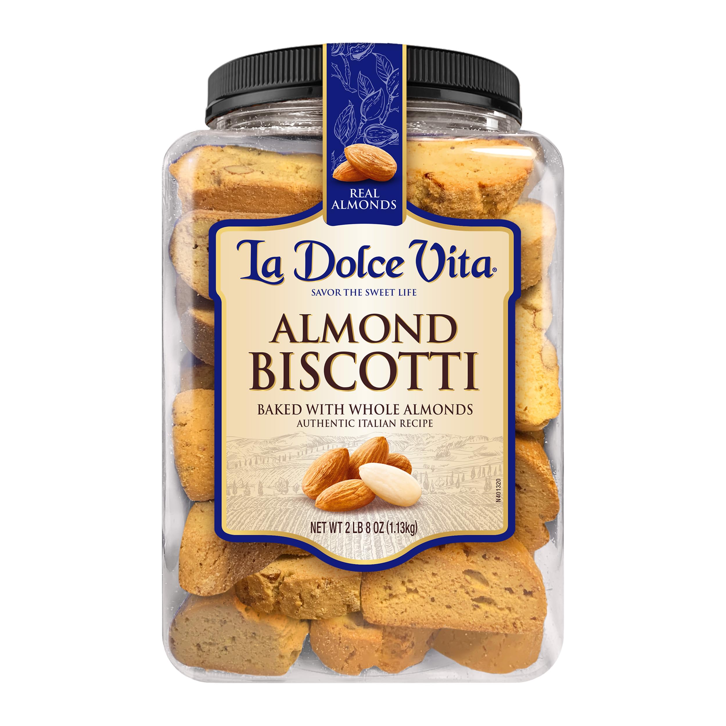 La Dolce Vita biscotti crushed over dessert showing versatile topping use benefit