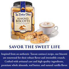 La Dolce Vita cookie close-up highlighting whole almonds and real ingredient benefit