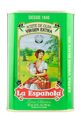 La Española front tin 24oz showing vintage label and light protection benefit