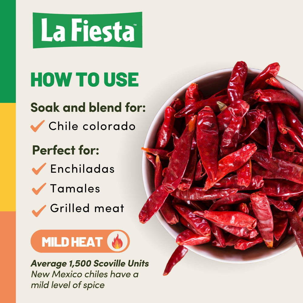 La Fiesta chiles soaking in bowl demonstrating easy rehydration for sauces