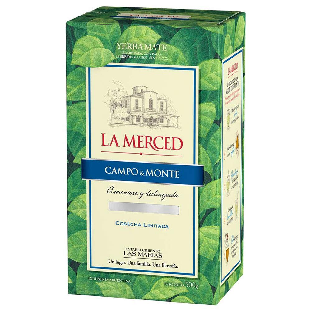 La Merced front pouch showing label and rich heritage, highlighting authentic flavor