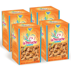 La Perruche front box showing four 250g boxes and brand label benefiting storage