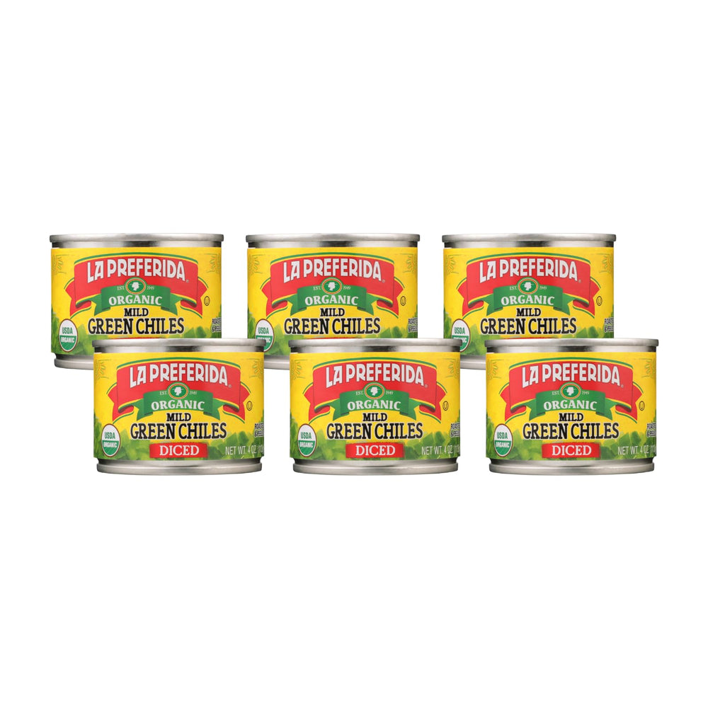 La Preferida front can pack of six showing organic label and convenience