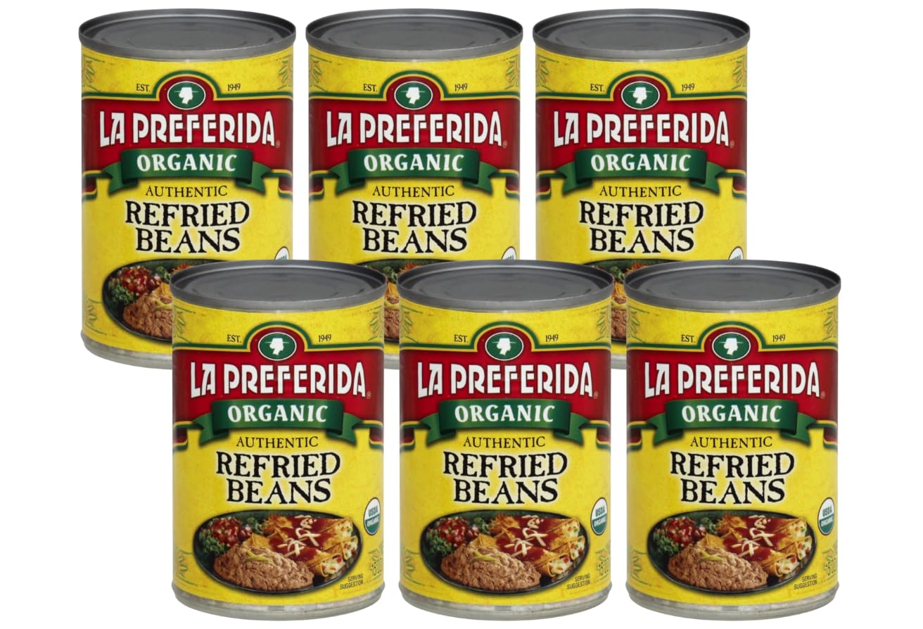 La Preferida front can pack showing organic label and convenience