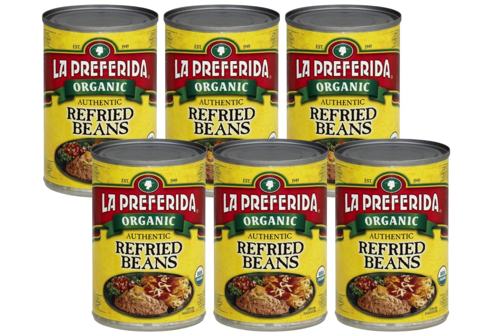 La Preferida front can pack showing organic label and convenience